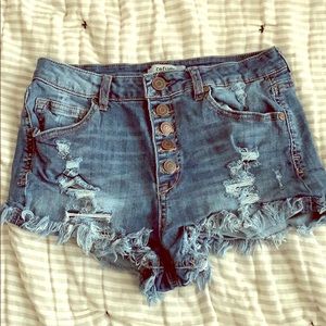 Ripped Jean Shorts